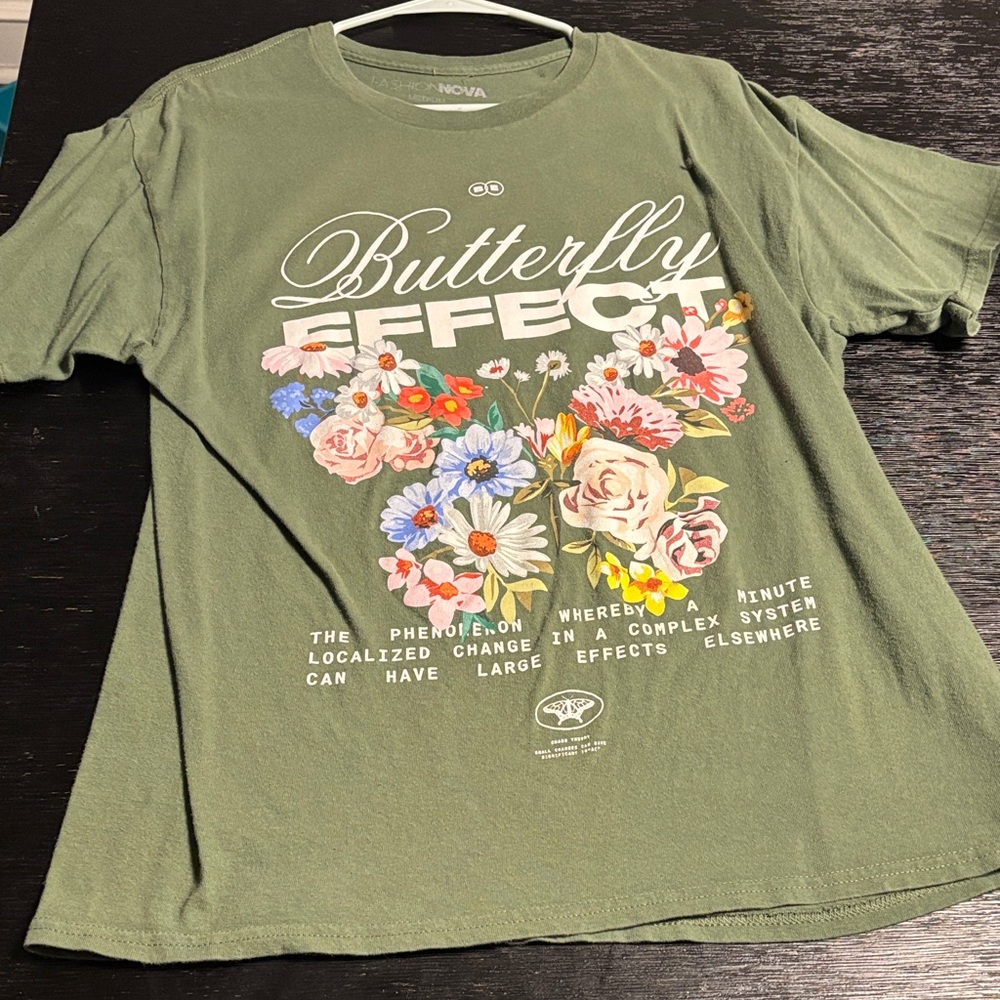 Fashion Nova Olive Green T-Shirt